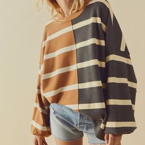Free People Uptown Stripe Pullover